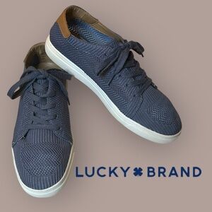 Lucky Brand Luika Sneakers Shoes Blue and Tan Women’s Size: 10 Lace Up Low Top